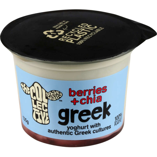 The Collective Greek Probiotic Yoghurt Tub Berries Chia G Prices