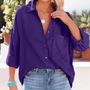 Temu V-neck Loose Lapel Blouses, Casual Pocket Button Down Long Sleeve Fashion Shirts Tops, Women's Clothing 17592204706556