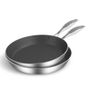 Nneags Stainless Steel Fry Pan 22cm 32cm Frying Pan Induction Non Stick Interior