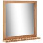 NNEVL Bathroom Mirror 60x12x62 cm Solid Walnut Wood