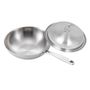Nneags 18/10 Stainless Steel Fry Pan 32cm Frying Pan Top Grade Cooking Skillet with Lid