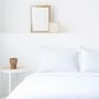 Weavve Home Deluxe Cotton Bed Sheet Set | Fitted Sheet, Pillow Bolster Case & Quilt Cover King / Cloud White