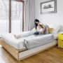 CostwayToddler Bed Rail Guard with Adjustable Safety Strap for Baby BS10018GR