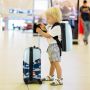 Costway2-Piece Carry-on Luggage Set with Spinner Wheels for Children-Navy BN10004NY