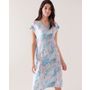 Aimer Print Silk Nightgown 8213441151232