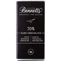 Bennetts Chocolate Bars 60g - 70% Dark Chocolate