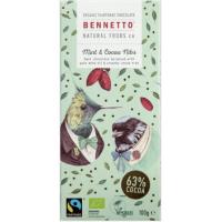 Bennetto Chocolate Bar 100g - Mint With Cacao Nibs