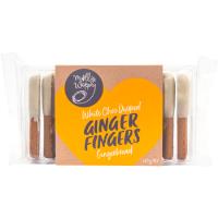 Molly Woppy Ginger Fingers 165g - White Choc Dipped
