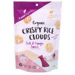 Ceres Organics Crispy Rice Clouds 50g - Salt & Vinegar Smash