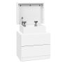 Artiss Bedside Tables 2 Drawers Side Table Storage Nightstand White Bedroom Wood FURNI-O-BS-02-WH