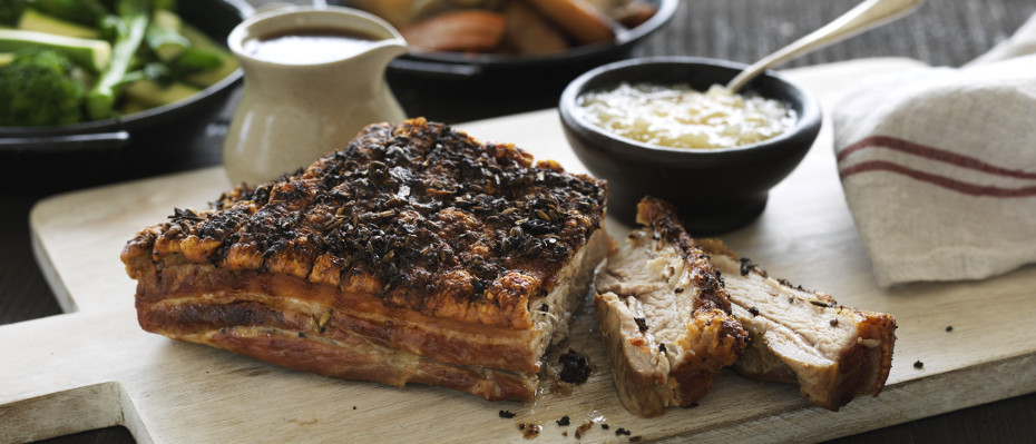 Crispy Roasted Pork Belly with Fennel