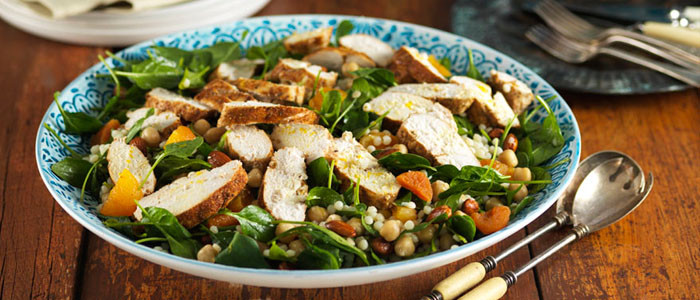 Warm Moroccan Chicken and Chickpea Salad