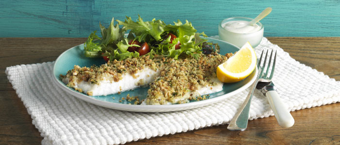 Almond and Herb Crusted Fish