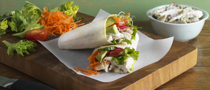 Chicken, Bacon and Mayo Wraps