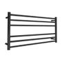 BATHROOMS ONLINE ELITE ODYSSEY HEATED TOWEL LADDER 600X1050MM BLACK