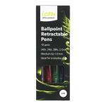 1.0mm Ballpoint Retractable Pens Assorted - 10 Pack FR00302