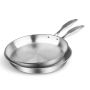 Nneags Stainless Steel Fry Pan 20cm 34cm Frying Pan Top Grade Skillet Induction Cooking FryPan