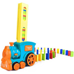 Electric Construction Domino Toys, 60pcs Domino Train Blocks Rally Electric Toy Set For Kids GZLDOMINO095M