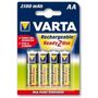 Varta 4pk Rechargeable AA Size NiMH Batteries