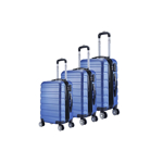 milano abs luxury shockproof luggage 3 piece set