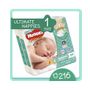 'Monster Box' Huggies® Ultimate Nappies Newborn 0-5kg 216s