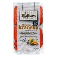Hellers Sausages Kransky Cheese prepacked 450g pack