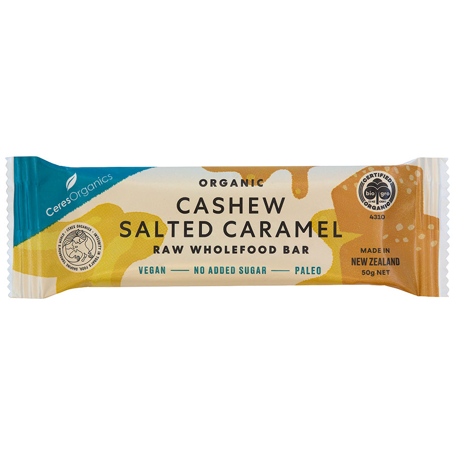 Ceres Organics Raw Wholefood Snack Bar Salted Caramel 50g