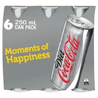 Coca Cola Soft Drink Diet 1500ml (250ml x 6pk)