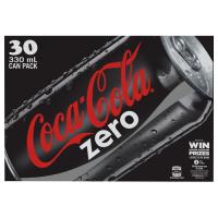 Coca Cola Soft Drink Coke Zero 9.9L (330ml x 30pk)