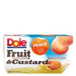Dole Fruit & Custard Fruit Snack Custard &amp; Peach 492g (123g x 4pk)