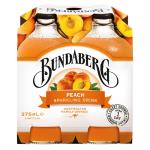 Bundaberg Soft Drink Sparkling Peach 1500ml (375ml x 4pk)