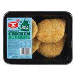 Tegel Quick Cook Chicken Burgers Crunchy 350g (4pk)