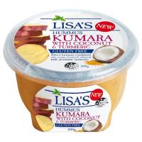 Lisas Hummus Kumara Coconut & Turmeric 200g