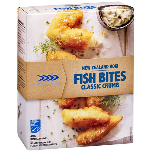 Sealord Fish Bites Classic Crumbed Hoki 400g Prices - FoodMe