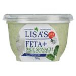 Lisas Feta + Baby Spinach With Black Pepper 200g