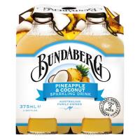 Bundaberg Soft Drink Sparkling Pineapple & Coconut 1500ml (375ml x 4pk)