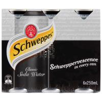 Schweppes Drink Mixers Soda Water 1500ml (250ml x 6pk)