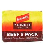 Fanta stic 2 Minute Instant Noodles Multi Pack Beef 420g (85g x 5pk)