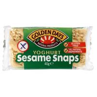 Golden Days Snack Bar Yoghurt Sesame Snap G/free 40g