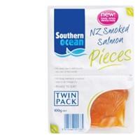 Southern Ocean Smoked Salmon Pieces twin pack 100g