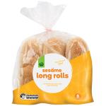 Countdown Bread Rolls Long Sesame 6pk