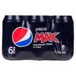 Pepsi Max Soft Drink 2130ml (355ml x 6pk)