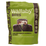 Wallaby Bites Snack Bites Orange Almond & Coconut gluten free 150g