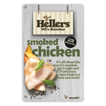 Hellers Chicken Shaved Smoked 2 X 100g prepacked 200g