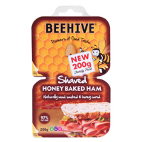 Beehive Ham Shaved Honey Baked 2 X 100g Pks 200g