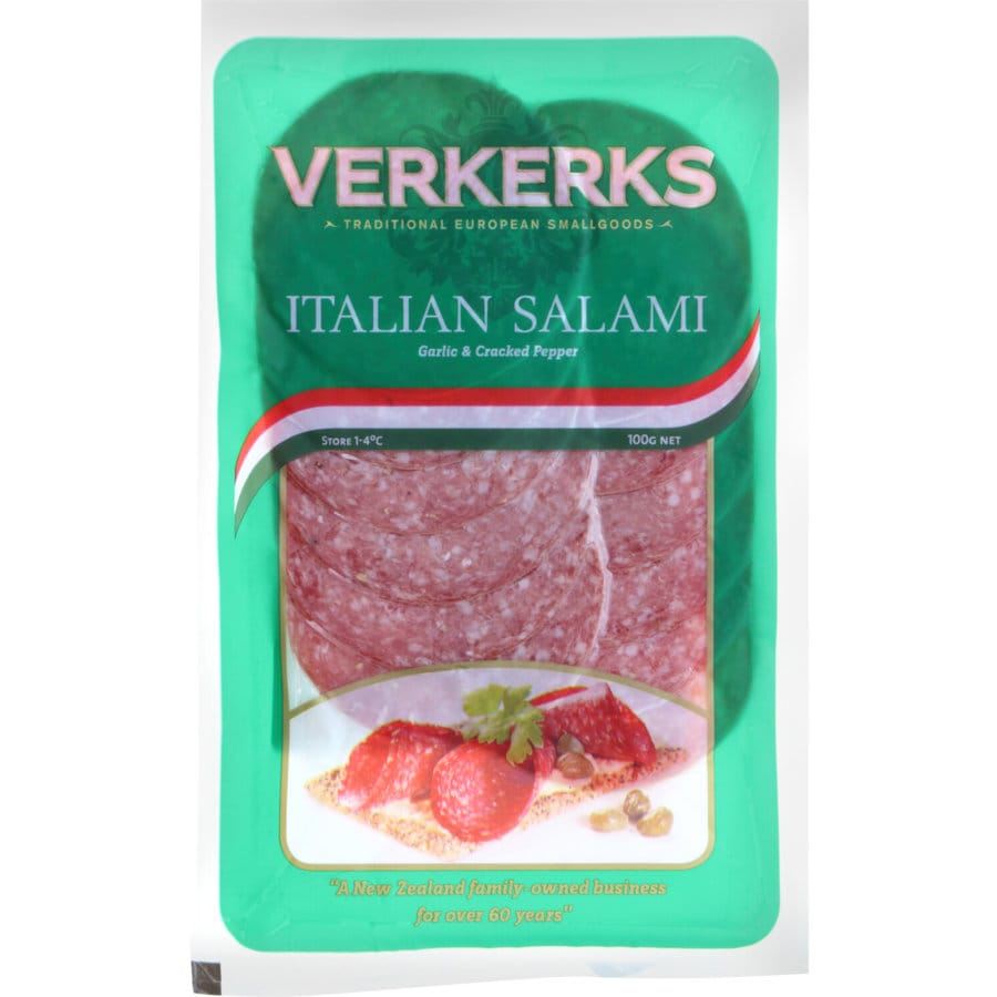 Verkerks Salami Sliced Italian (Med) Package type Prices FoodMe
