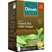 Dilmah Ceylon Green Tea With Ginger 20pk
