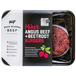 Green Meadows Mike'S Burger Patties Angus Beef And Beetroot 400g