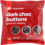 Essentials Choc Buttons Dark 290g