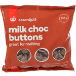 Essentials Choc Buttons Milk 290g